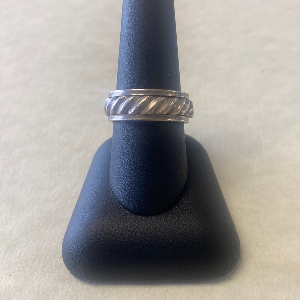 DGS 925 turkey sterling silver cable ring / band size 8.5